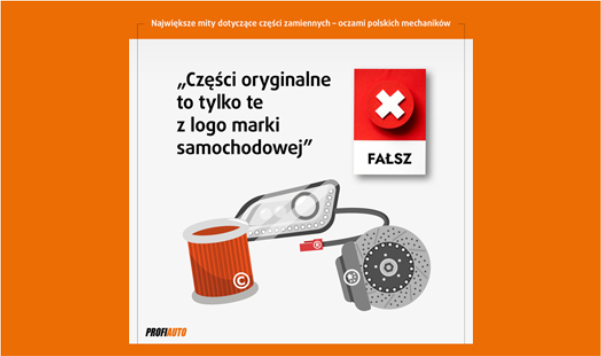 Części oryginalne to tylko te z logo marki samochodowej