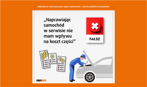 Naprawiając samochód w serwisie nie mam wpływu na koszt części – FAŁSZ