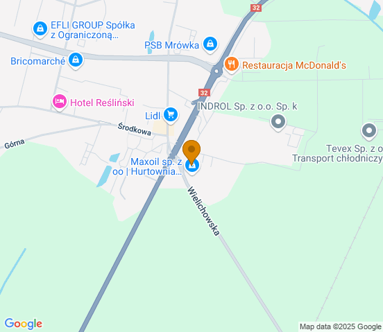 Mapa dojazdu do hurtowni motoryzacyjnej w miejscowości Grodzisk Wielkopolski