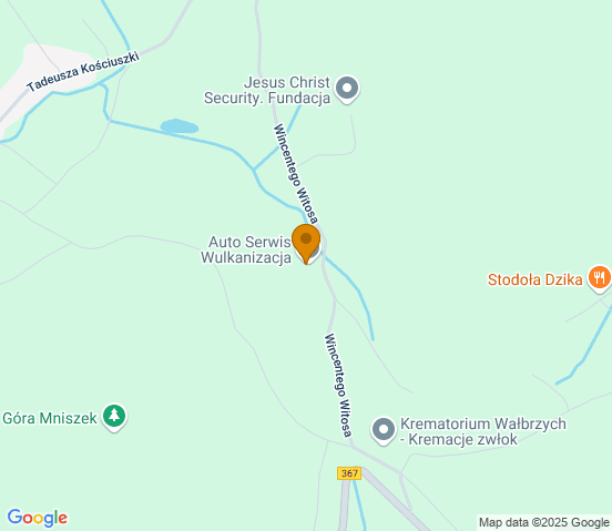 Mapa dojazdu do warsztatu samochodowego w miejscowości Boguszów Gorce