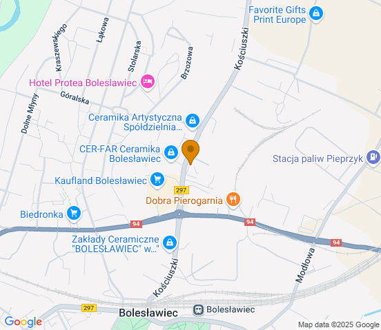 Mapa dojazdu do warsztatu samochodowego w miejscowości Bolesławiec