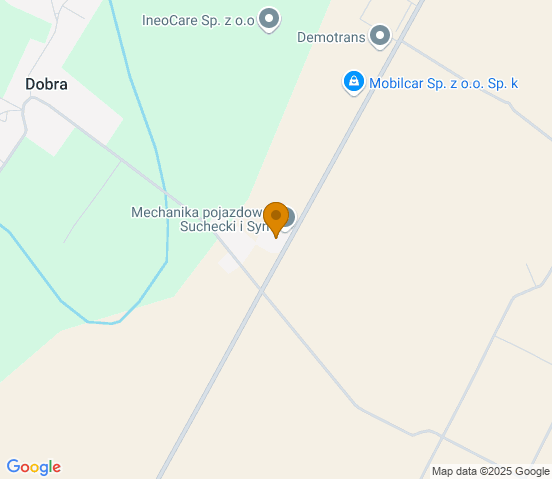 Mapa dojazdu do warsztatu samochodowego w miejscowości Dobroszyce