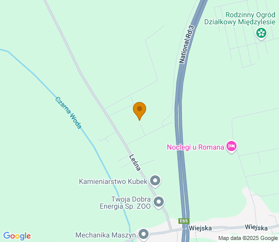 Mapa dojazdu do warsztatu samochodowego w miejscowości Rzeszotary