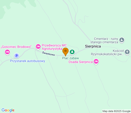Mapa dojazdu do warsztatu samochodowego w miejscowości Sierpnica