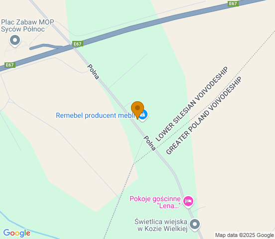 Mapa dojazdu do warsztatu samochodowego w miejscowości Syców