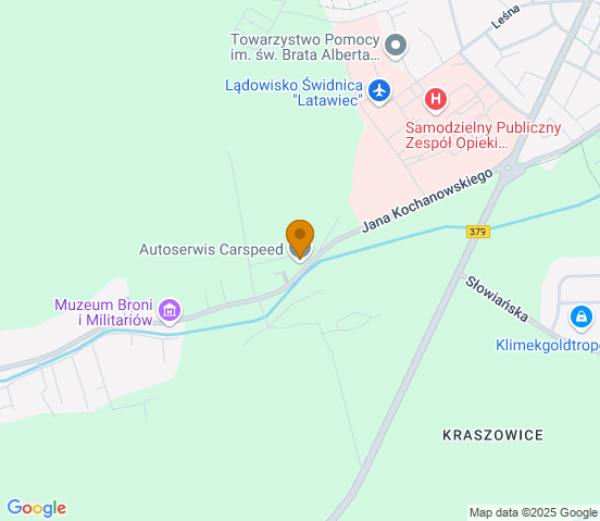 Mapa dojazdu do warsztatu samochodowego w miejscowości Witoszów Dolny