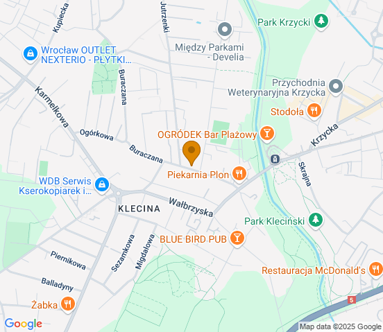 Mapa dojazdu do warsztatu samochodowego w miejscowości Wrocław