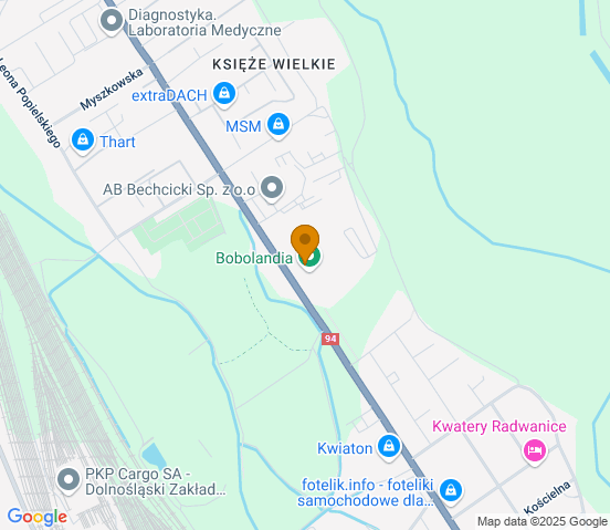 Mapa dojazdu do warsztatu samochodowego w miejscowości Wrocław