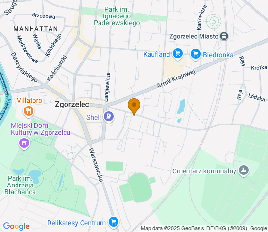 Mapa dojazdu do warsztatu samochodowego w miejscowości Zgorzelec
