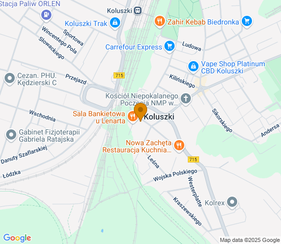 Mapa dojazdu do warsztatu samochodowego w miejscowości Koluszki