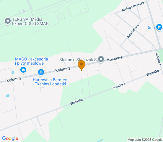 Mapa dojazdu do warsztatu samochodowego w miejscowości Łódź