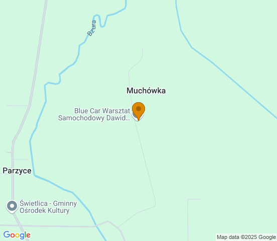 Mapa dojazdu do warsztatu samochodowego w miejscowości Muchówka