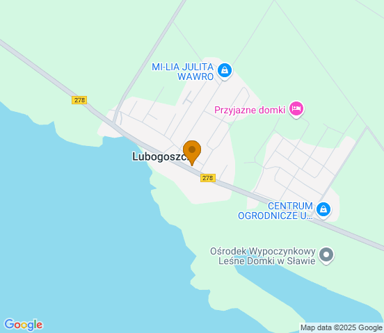 Mapa dojazdu do warsztatu samochodowego w miejscowości Lubogoszcz
