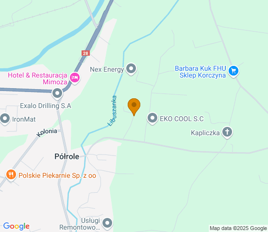 Mapa dojazdu do warsztatu samochodowego w miejscowości Biecz
