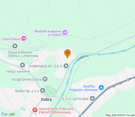 Mapa dojazdu do warsztatu samochodowego w miejscowości Jurków