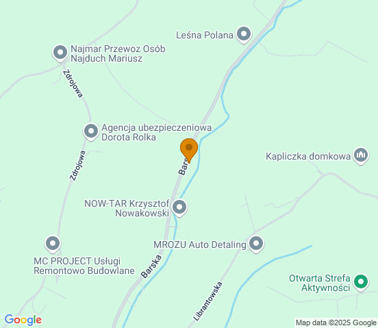 Mapa dojazdu do warsztatu samochodowego w miejscowości Nowy Sącz