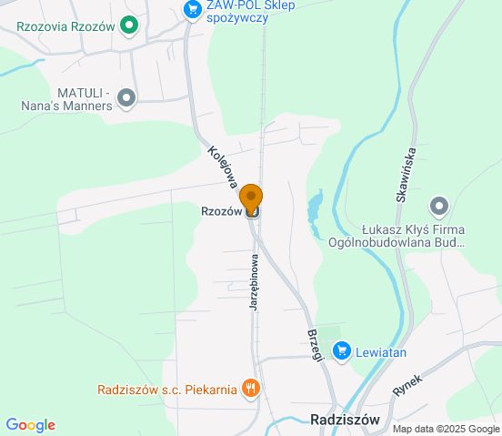 Mapa dojazdu do warsztatu samochodowego w miejscowości Wola Radziszowska