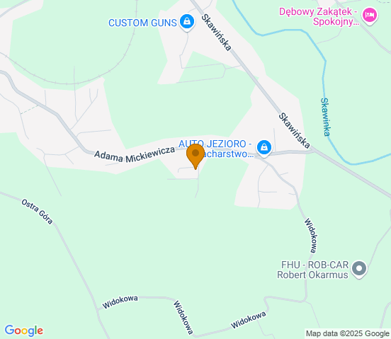Mapa dojazdu do warsztatu samochodowego w miejscowości Wola Radziszowska