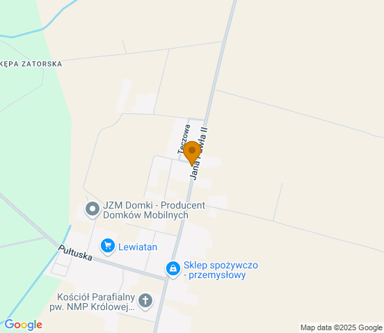 Mapa dojazdu do warsztatu samochodowego w miejscowości Zatory