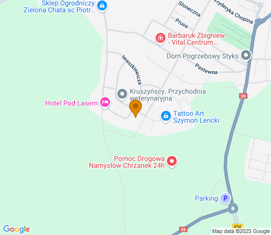 Mapa dojazdu do warsztatu samochodowego w miejscowości Namysłów