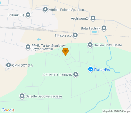 Mapa dojazdu do warsztatu samochodowego w miejscowości Gdańsk