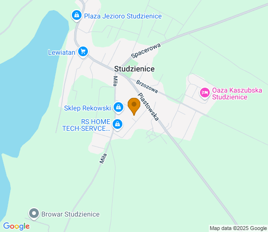 Mapa dojazdu do warsztatu samochodowego w miejscowości Studzienice