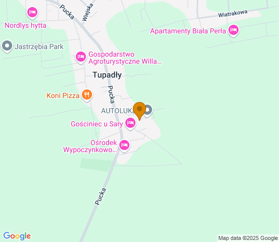Mapa dojazdu do warsztatu samochodowego w miejscowości Władysławowo