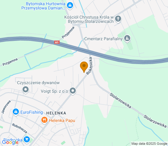 Mapa dojazdu do warsztatu samochodowego w miejscowości Bytom