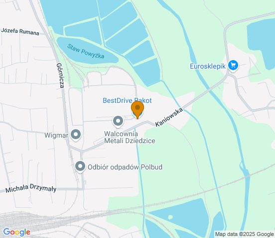Mapa dojazdu do warsztatu samochodowego w miejscowości Czechowice-Dziedzice