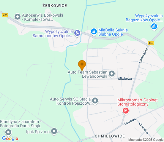 Mapa dojazdu do warsztatu samochodowego w miejscowości Piekary Śląskie