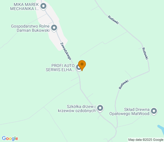 Mapa dojazdu do warsztatu samochodowego w miejscowości Rudołtowice