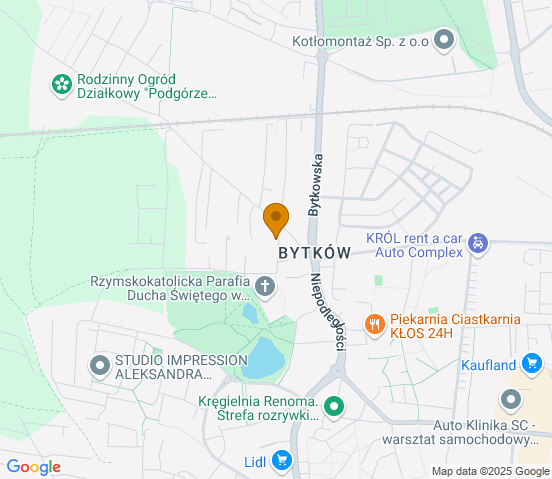 Mapa dojazdu do warsztatu samochodowego w miejscowości Siemianowice Śląskie