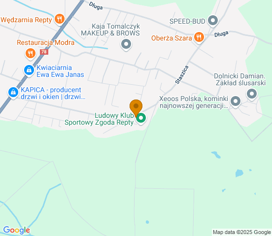 Mapa dojazdu do warsztatu samochodowego w miejscowości Tarnowskie Góry
