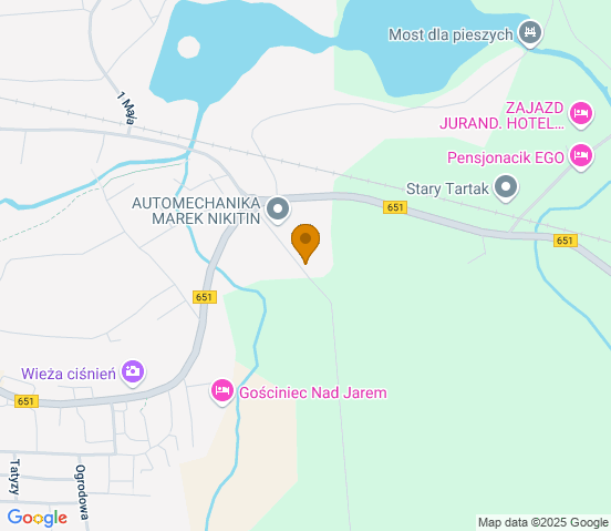 Mapa dojazdu do warsztatu samochodowego w miejscowości Gołdap