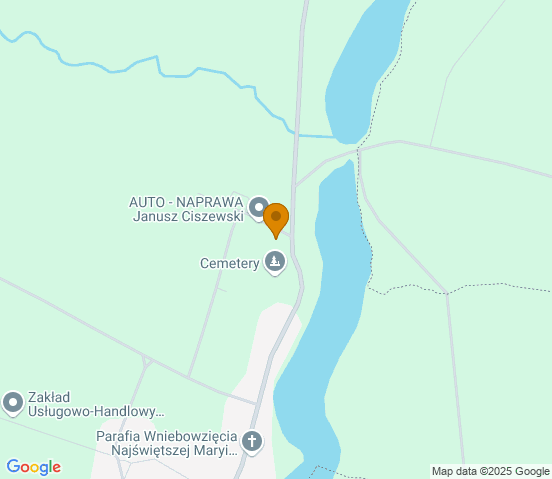 Mapa dojazdu do warsztatu samochodowego w miejscowości Łopienno