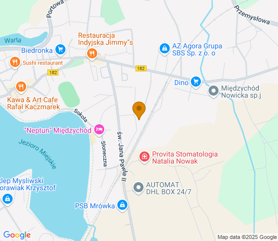 Mapa dojazdu do warsztatu samochodowego w miejscowości Międzychód